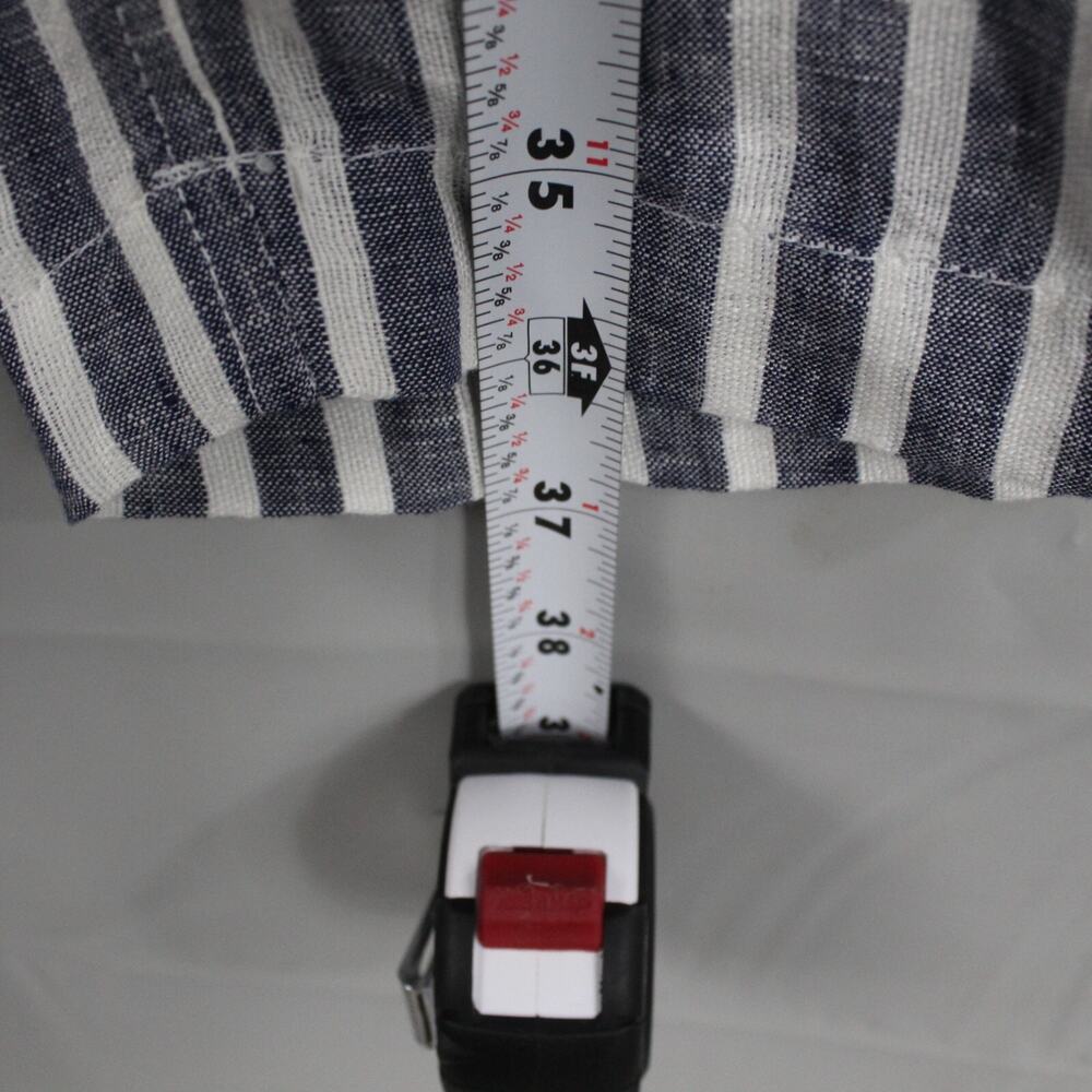 CP Shades Pants Womens XS Linen Striped White Blue Quiet Luxury Old Money Retro - Picture 10 of 11
